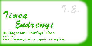 timea endrenyi business card